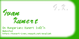 ivan kunert business card